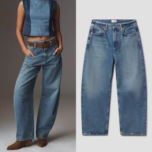 Anthropologie Citizens of Humanity Miro Barrel Leg Bowed Jeans